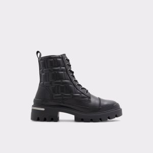 Bottes de combat Aldo Quilt - Lug Sole Noir | VUSWHO-489