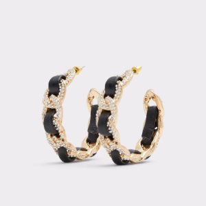 Boucle d'oreille Aldo Blacklink Hoop Noir Doré Multicolore | ASVTHO-034