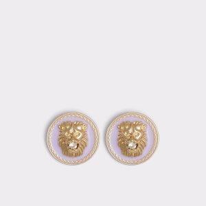 Boucle d'oreille Aldo Wigolla Button Violette Clair | VADMGE-309