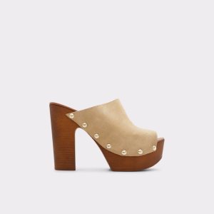 Chaussures Plateforme Aldo Drenania Talons Mule - Beige | ENVADZ-865