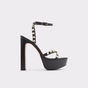 Chaussures Plateforme Aldo Geegully Brides Talons Sandal - Plateforme Noir | HEJGXL-638