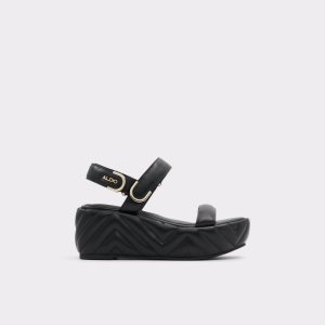 Sandales Aldo Eroellan Wedge Sandal - Noir | BRZDGJ-879