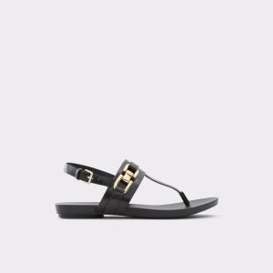 Sandales Aldo Gannamaryn T-strap Sandal Noir | WINFPM-083