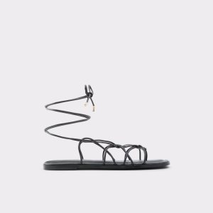 Sandales Aldo Posey Lanières Plates Sandal Noir | HBDMEU-854