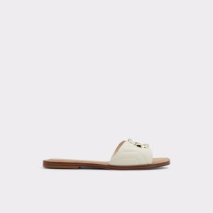 Sandales Aldo Qelajar Claquette Sandal Blanche | MVQUSX-498