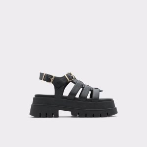 Sandales Aldo Velma Lanières High Sandal - Lug Sole Noir | QHWAJL-057