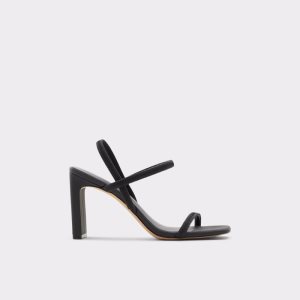 Talon Bloc Aldo Okurr Lanières Talons Sandal Noir | VDQPJX-683