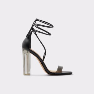 Talons Aldo Onardonia Lanières Talons Sandal Noir | HLAEQM-481