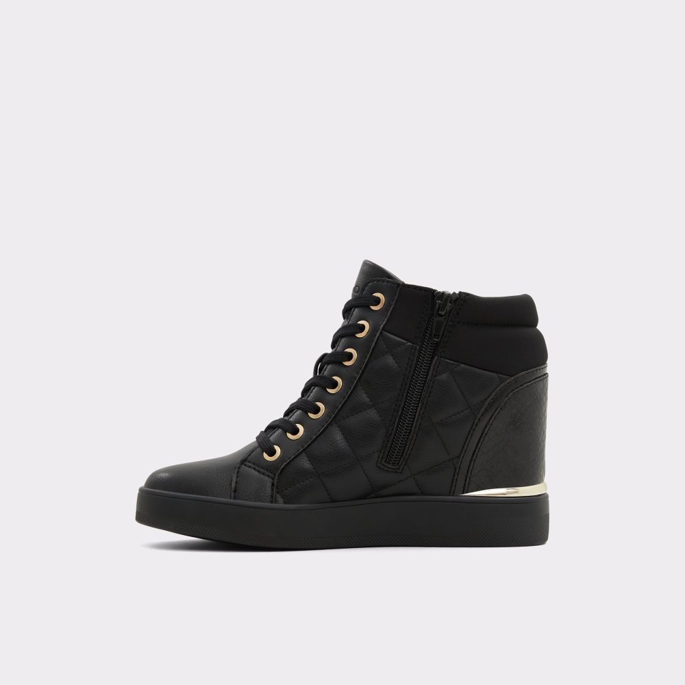 Baskets Aldo Ailannah High Top - Wedge Noir | HMSEPD-592