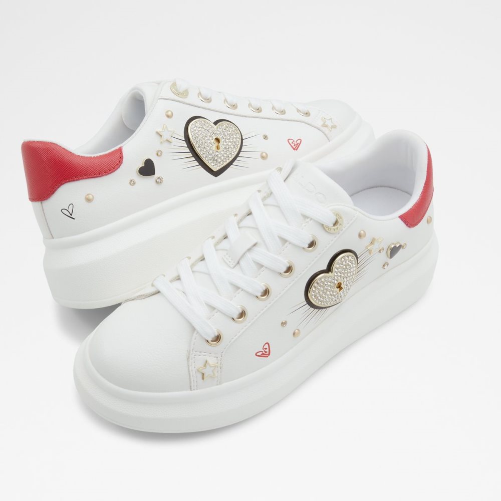 Baskets Aldo Lovekey Low Top - Cup Sole Blanche | ENXCKM-756