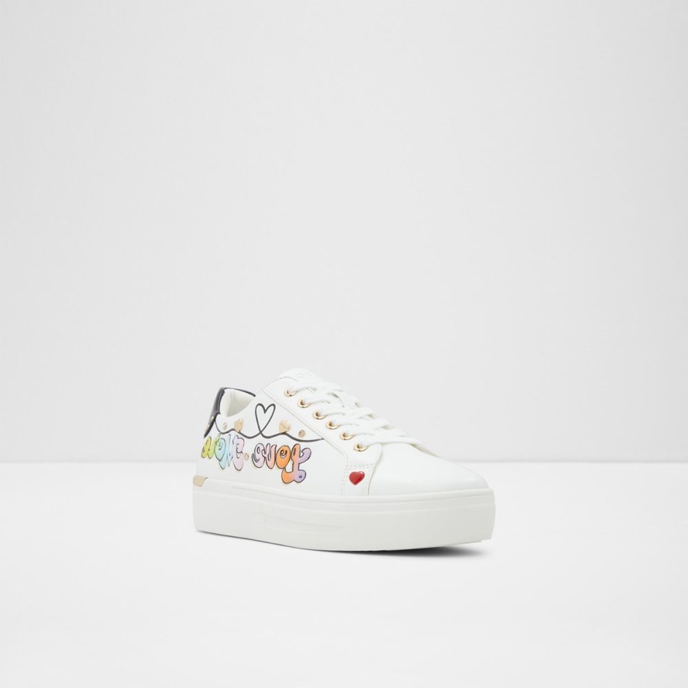 Baskets Aldo Lovemore Low Top Blanche Multicolore | HSCUIW-032