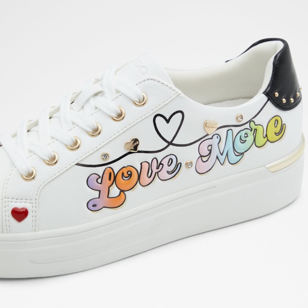 Baskets Aldo Lovemore Low Top Blanche Multicolore | HSCUIW-032