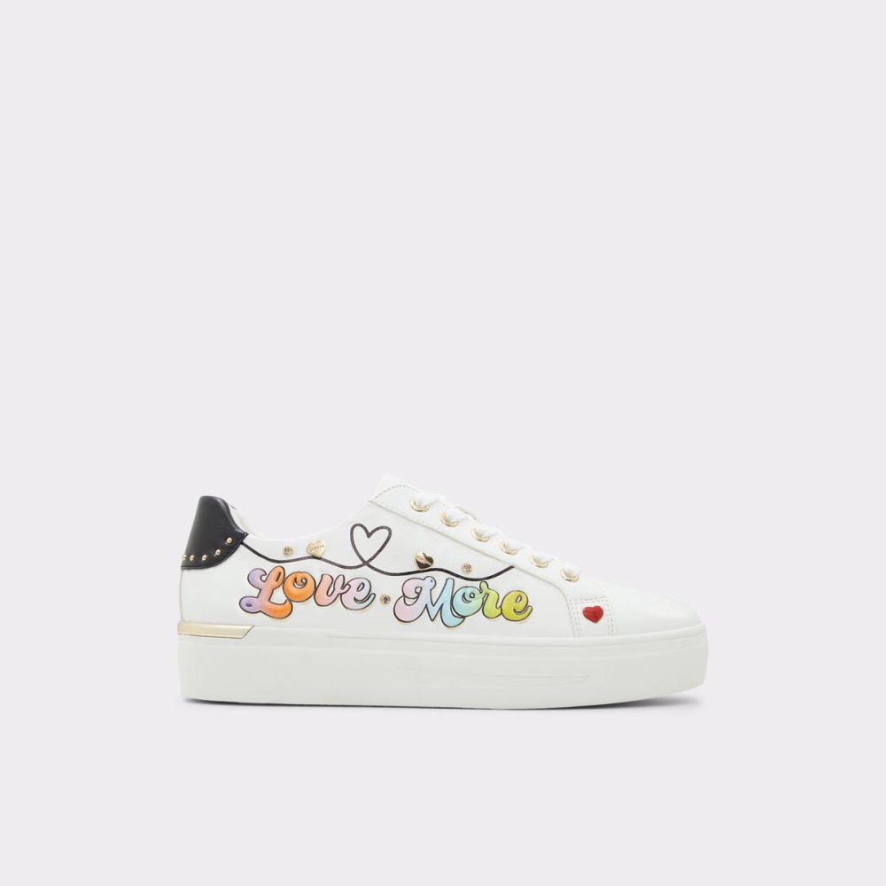 Baskets Aldo Lovemore Low Top Blanche Multicolore | HSCUIW-032