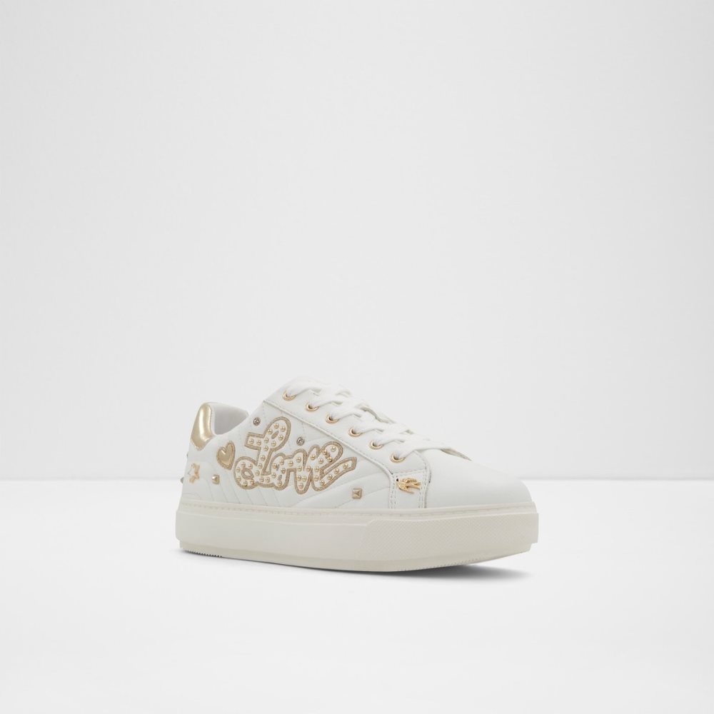 Baskets Aldo Lovenow Low Top - Cup Sole Doré Multicolore | XAFCMI-081