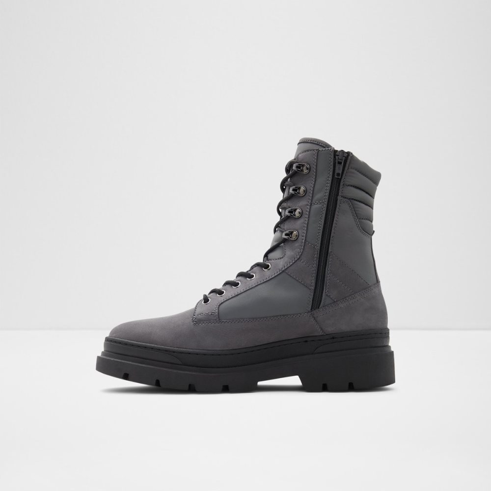 Bottes Habillées Aldo Field Dentelle-up - Lug Sole Grise Foncé | ODMXAG-905