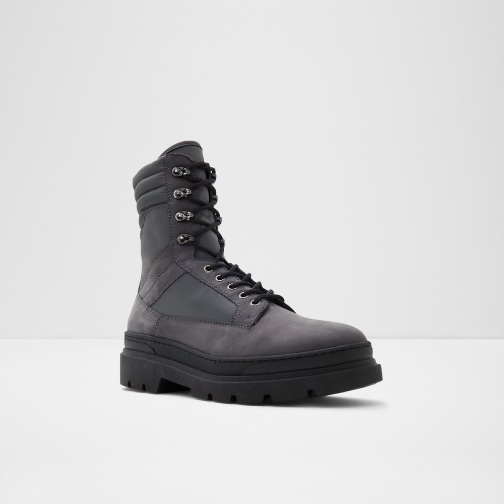 Bottes Habillées Aldo Field Dentelle-up - Lug Sole Grise Foncé | ODMXAG-905