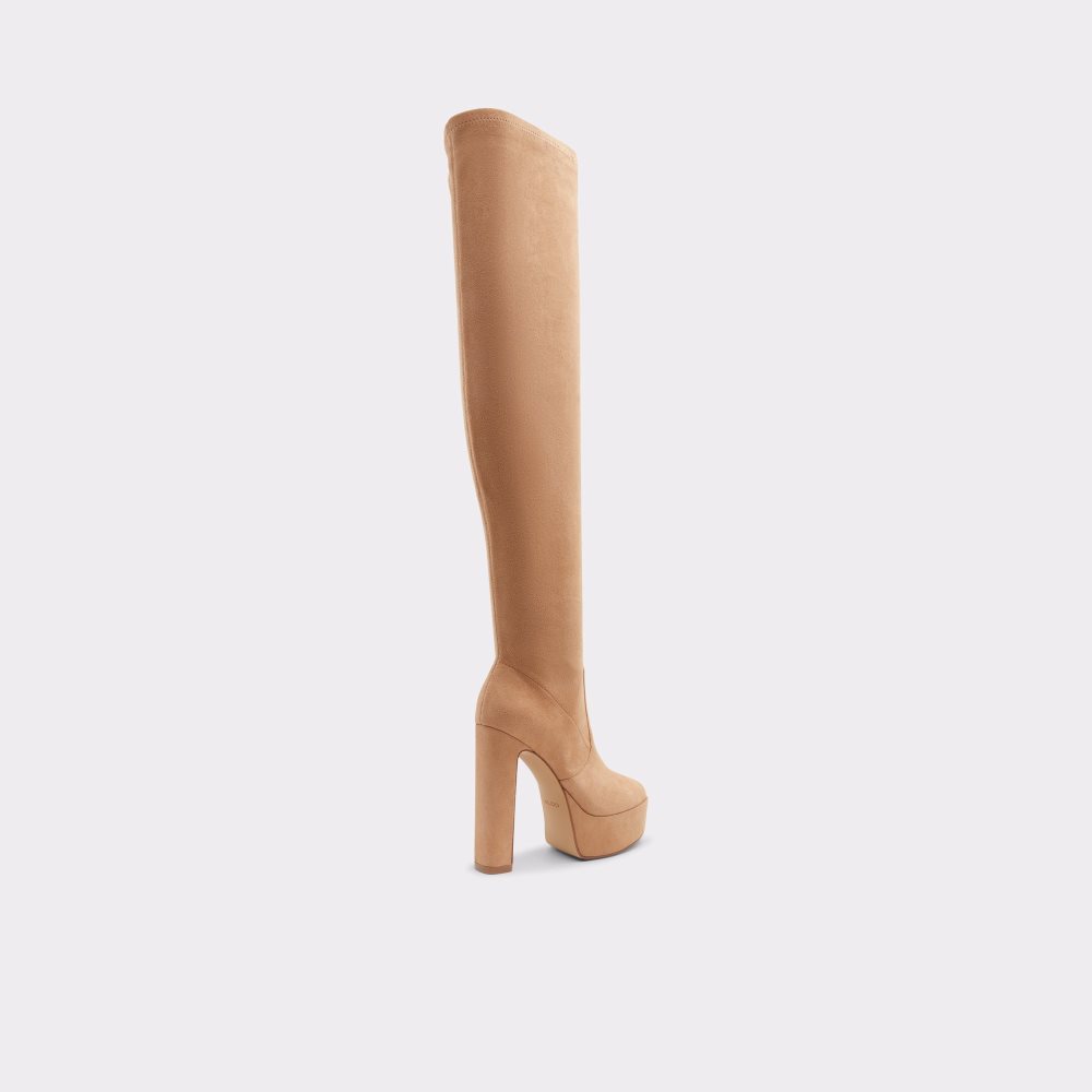 Bottes Hautes Aldo Astelawan Over-the-knee - Plateforme Beige | HELUCI-871