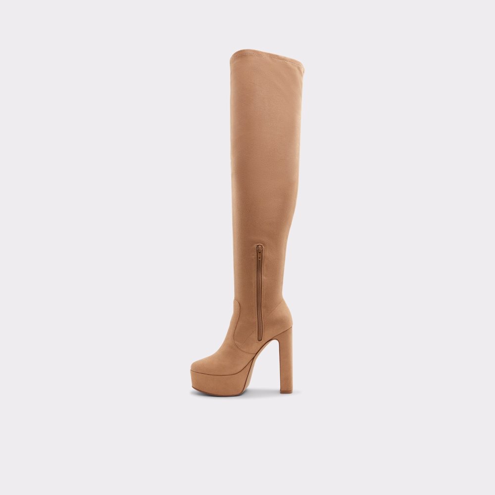 Bottes Hautes Aldo Astelawan Over-the-knee - Plateforme Beige | HELUCI-871