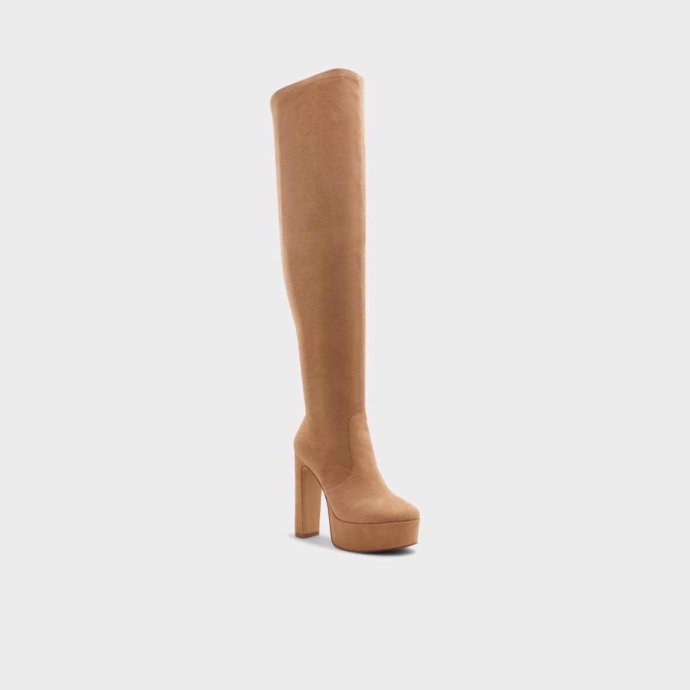 Bottes Hautes Aldo Astelawan Over-the-knee - Plateforme Beige | HELUCI-871