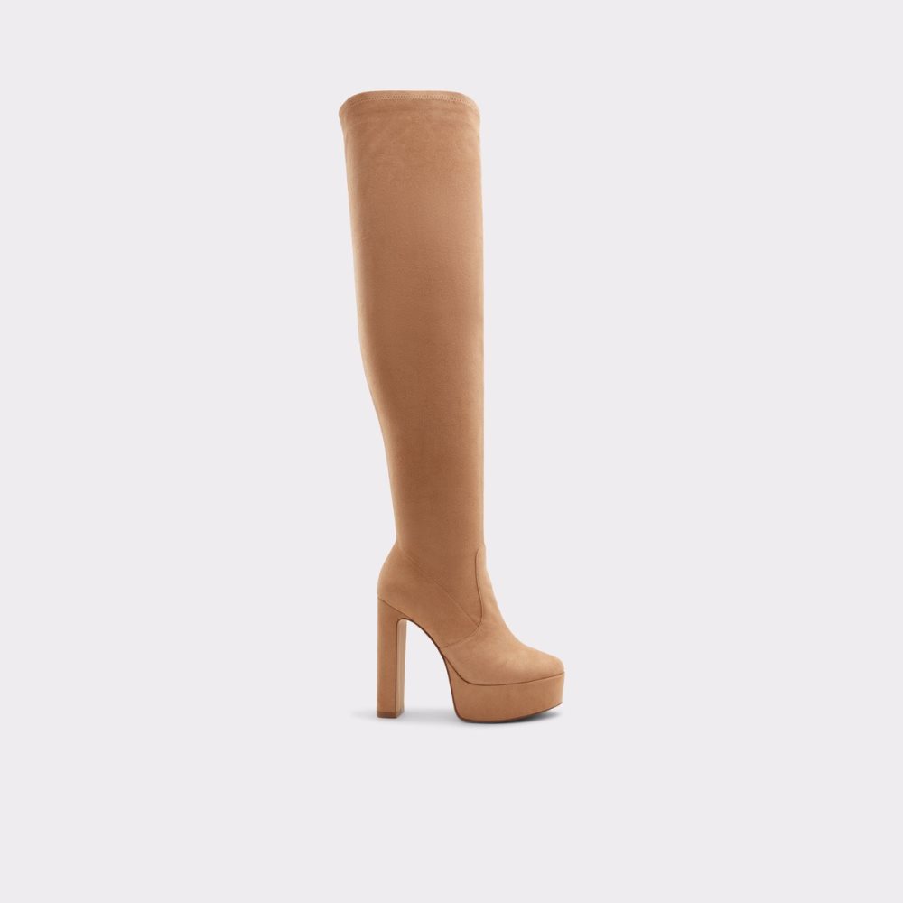 Bottes Hautes Aldo Astelawan Over-the-knee - Plateforme Beige | HELUCI-871