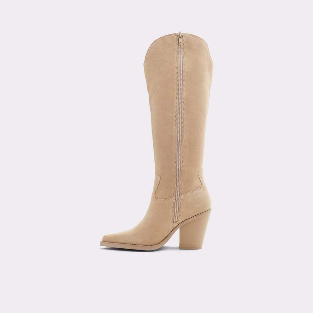 Bottes Hautes Aldo Nevada Western Knee-hign Beige | KDIATC-154