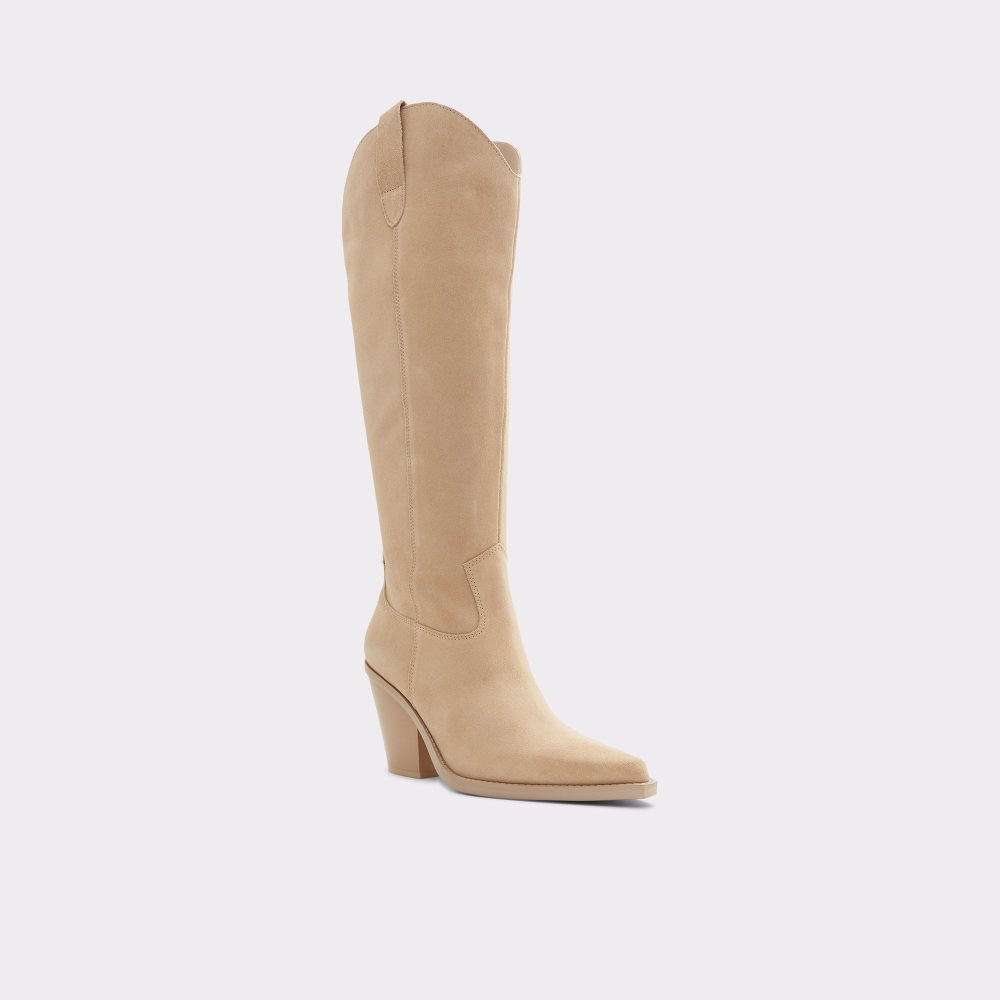 Bottes Hautes Aldo Nevada Western Knee-hign Beige | KDIATC-154