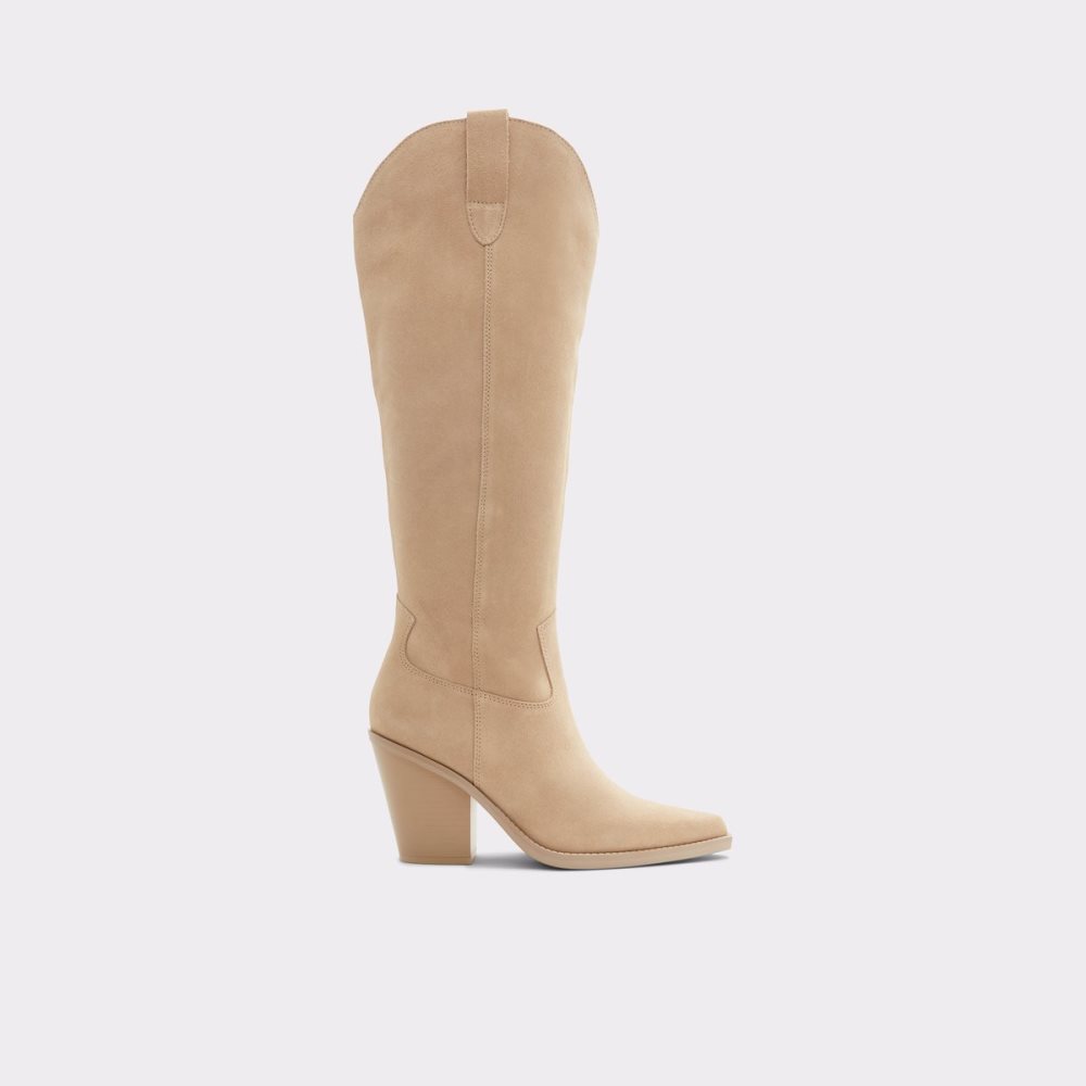 Bottes Hautes Aldo Nevada Western Knee-hign Beige | KDIATC-154