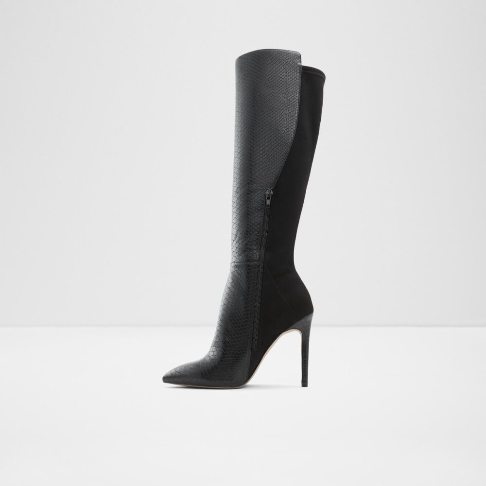 Bottes Hautes Aldo Sophialaan Knee-high - Stiletto Noir Serpent | TSMZUX-604