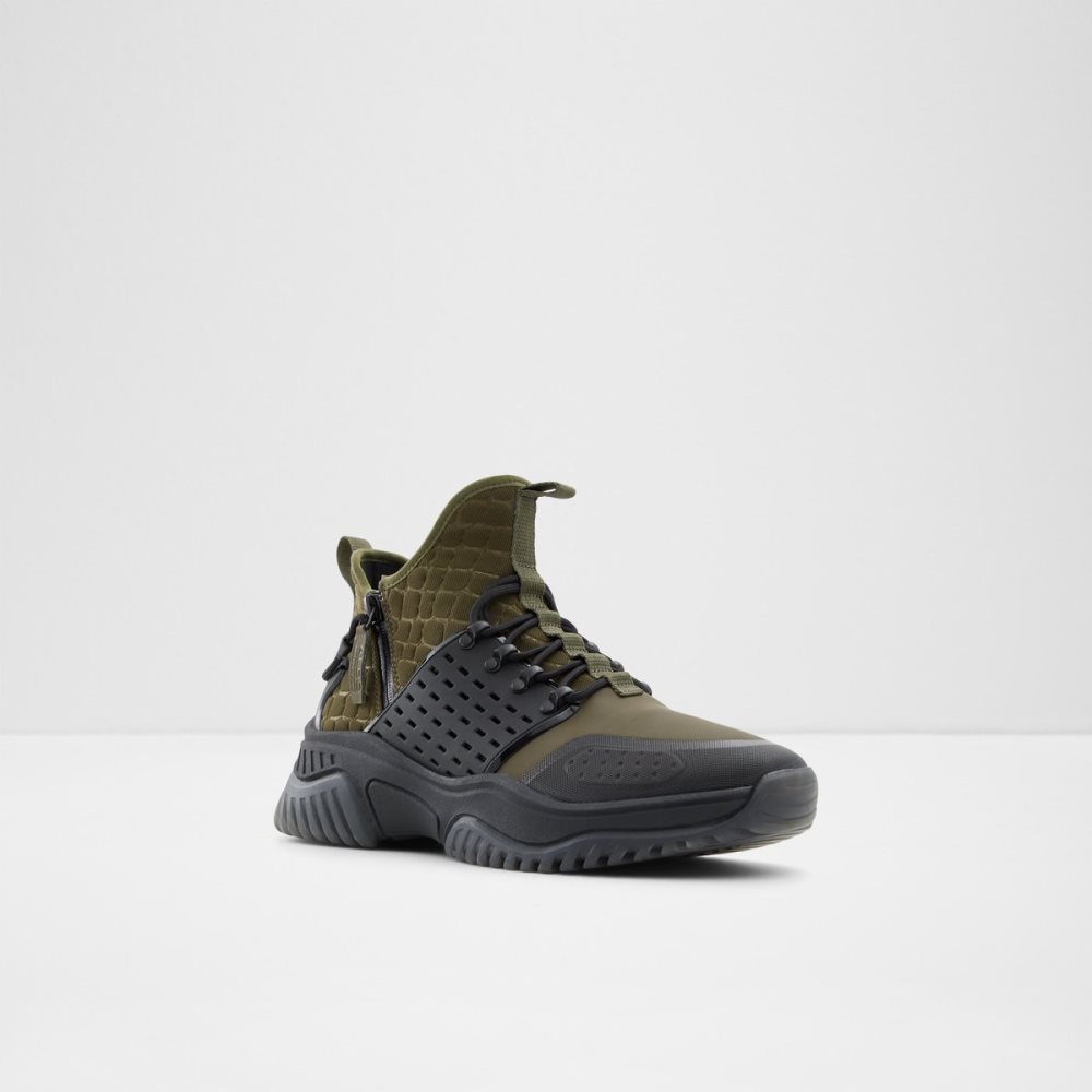 Bottes de Pluie Aldo Adweis High Top - Jogger Sole Kaki | YHZWVR-549