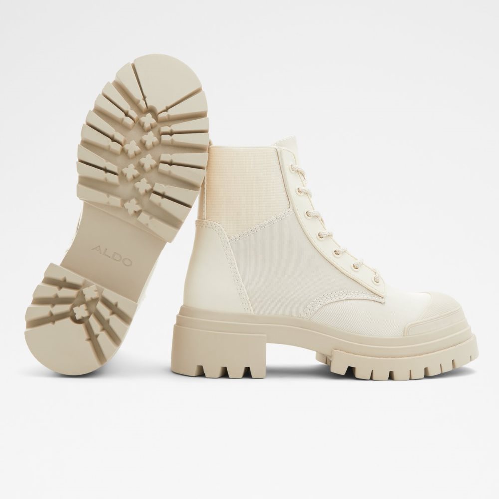 Bottes de combat Aldo Charline - Lug Sole Blanche | WRZQTU-732