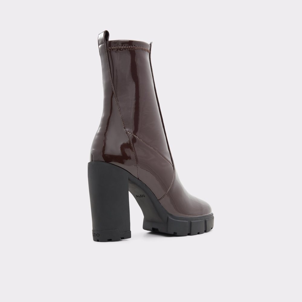 Bottines Aldo Ilanna - Lug Sole Marron Foncé | NQXBYK-058