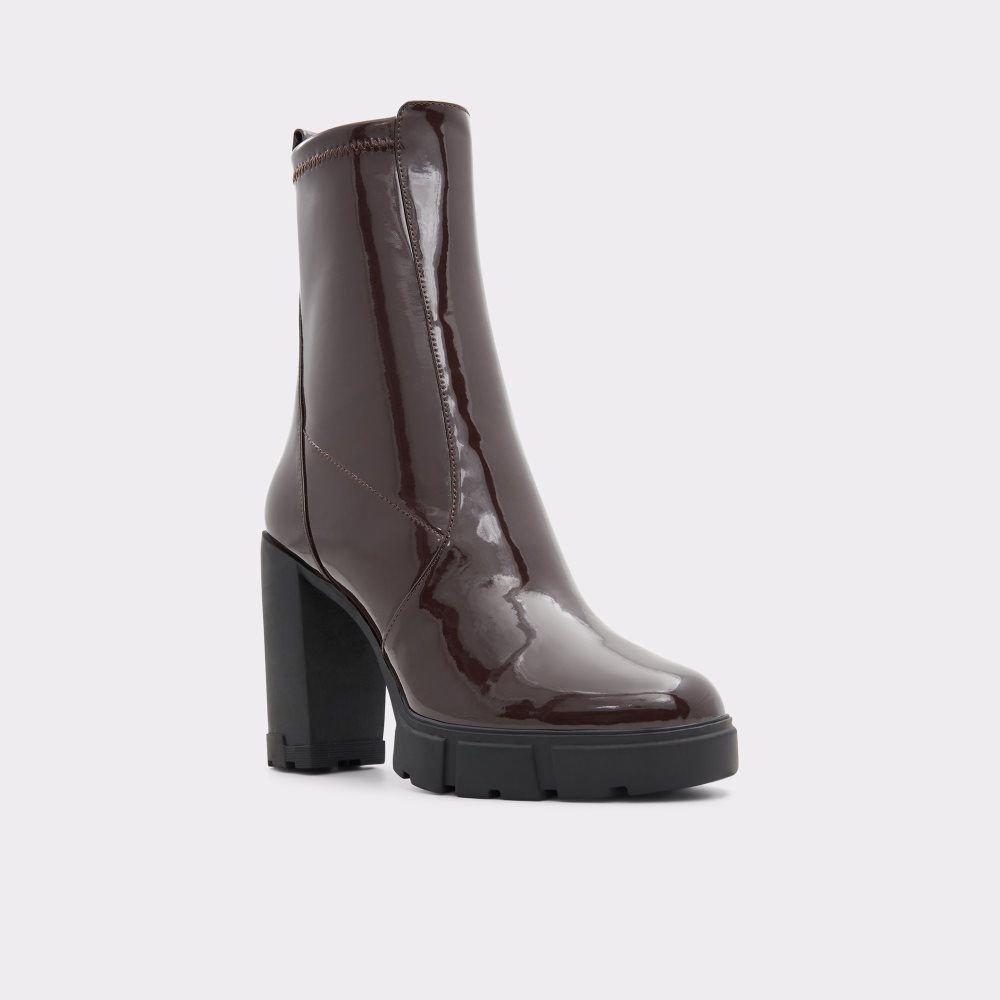 Bottines Aldo Ilanna - Lug Sole Marron Foncé | NQXBYK-058