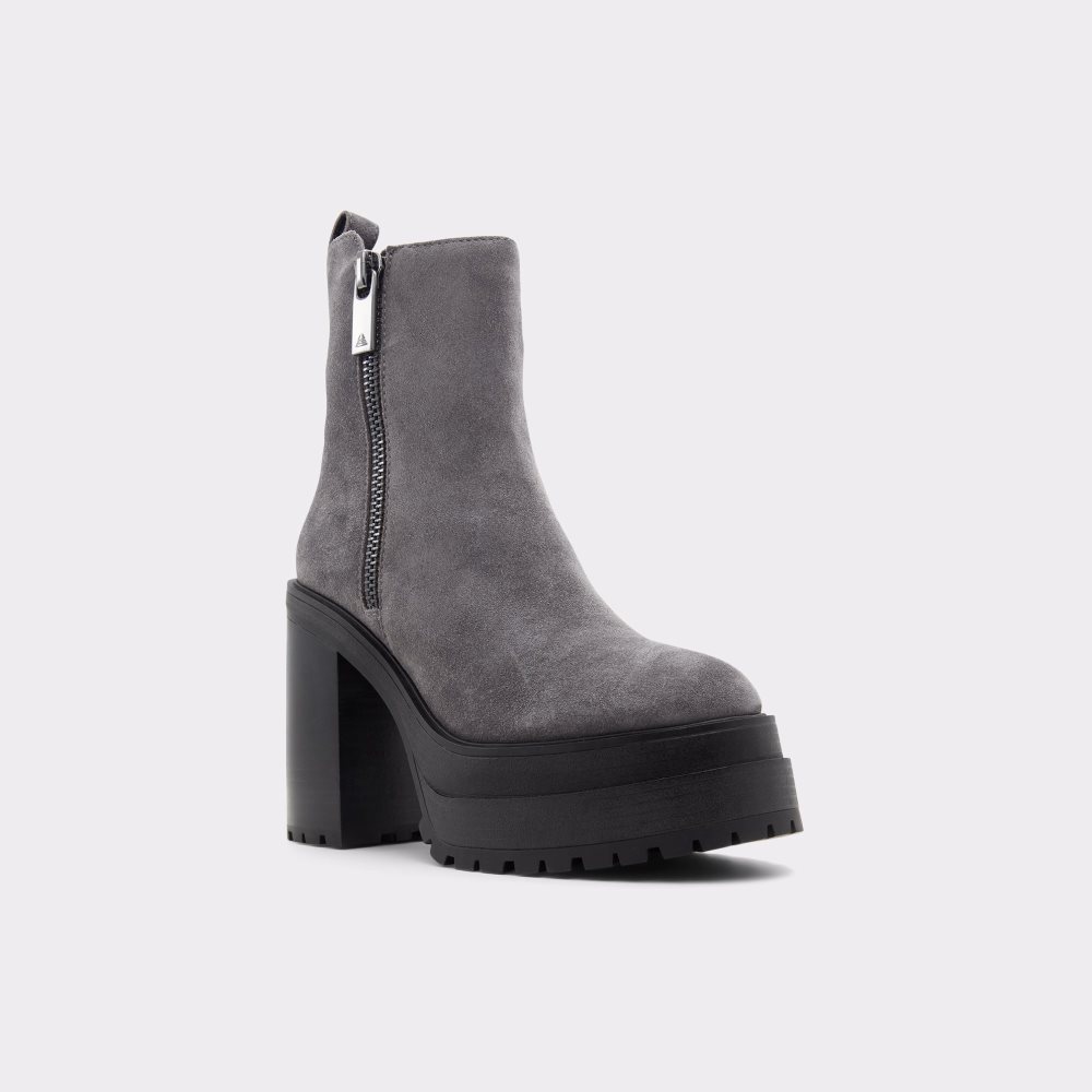 Bottines Aldo Upside - Lug Sole Grise Foncé | BUHZID-145