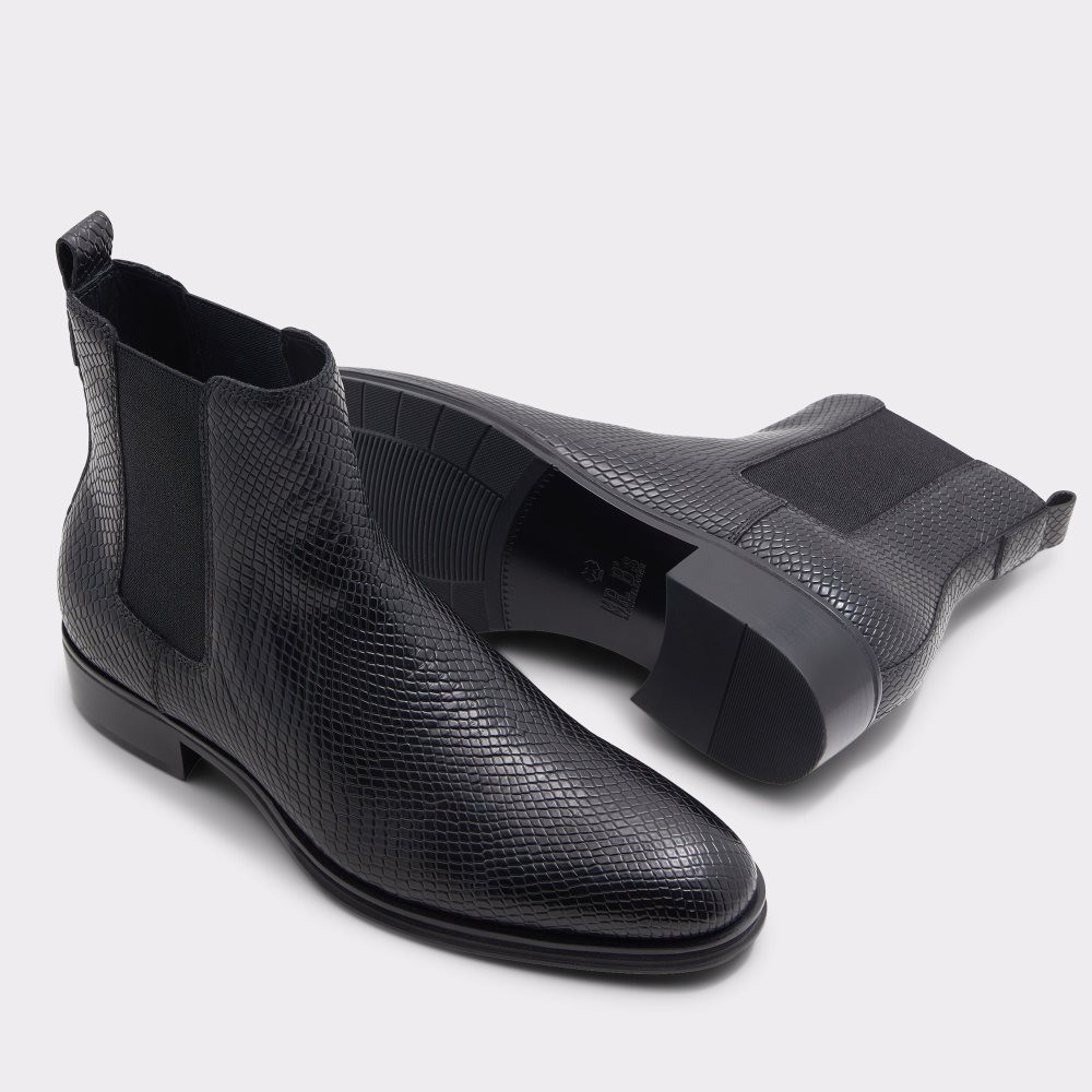 Bottines Chelsea Aldo Druven Noir Serpent | LKJYEO-157