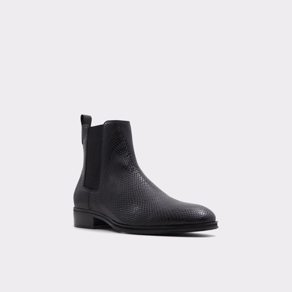 Bottines Chelsea Aldo Druven Noir Serpent | LKJYEO-157