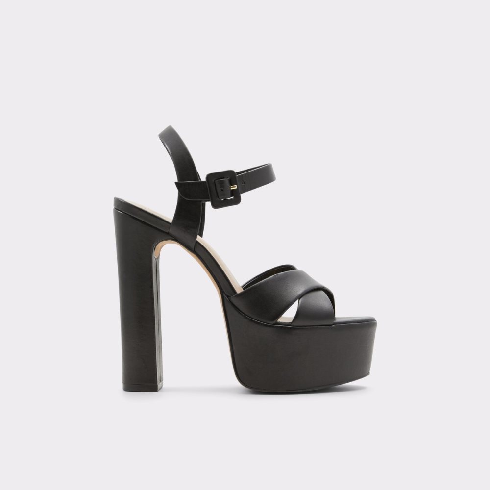 Chaussures Plateforme Aldo Camelia Brides Talons Sandal - Plateforme Noir | MZGIVN-681