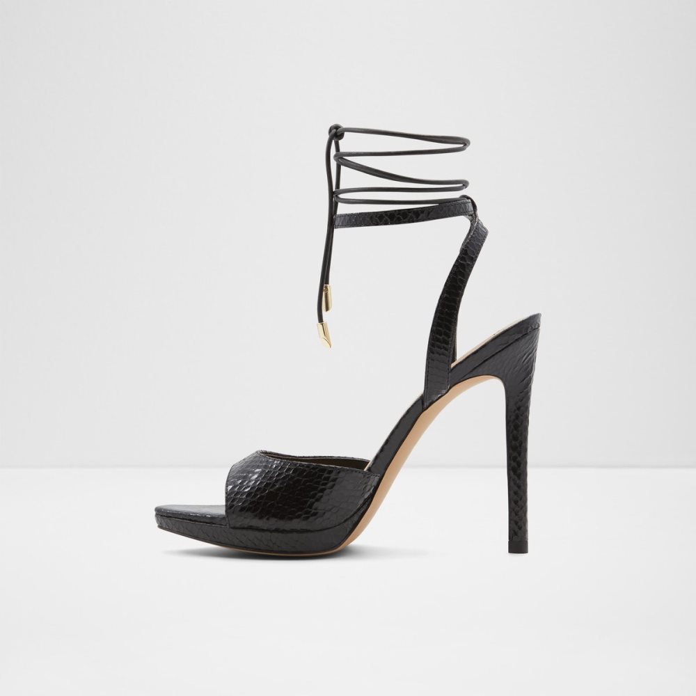 Chaussures Plateforme Aldo Docilla Lanières Talons Sandal - Stiletto Noir | TAKSZP-634