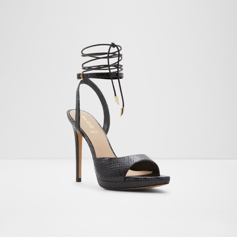 Chaussures Plateforme Aldo Docilla Lanières Talons Sandal - Stiletto Noir | TAKSZP-634