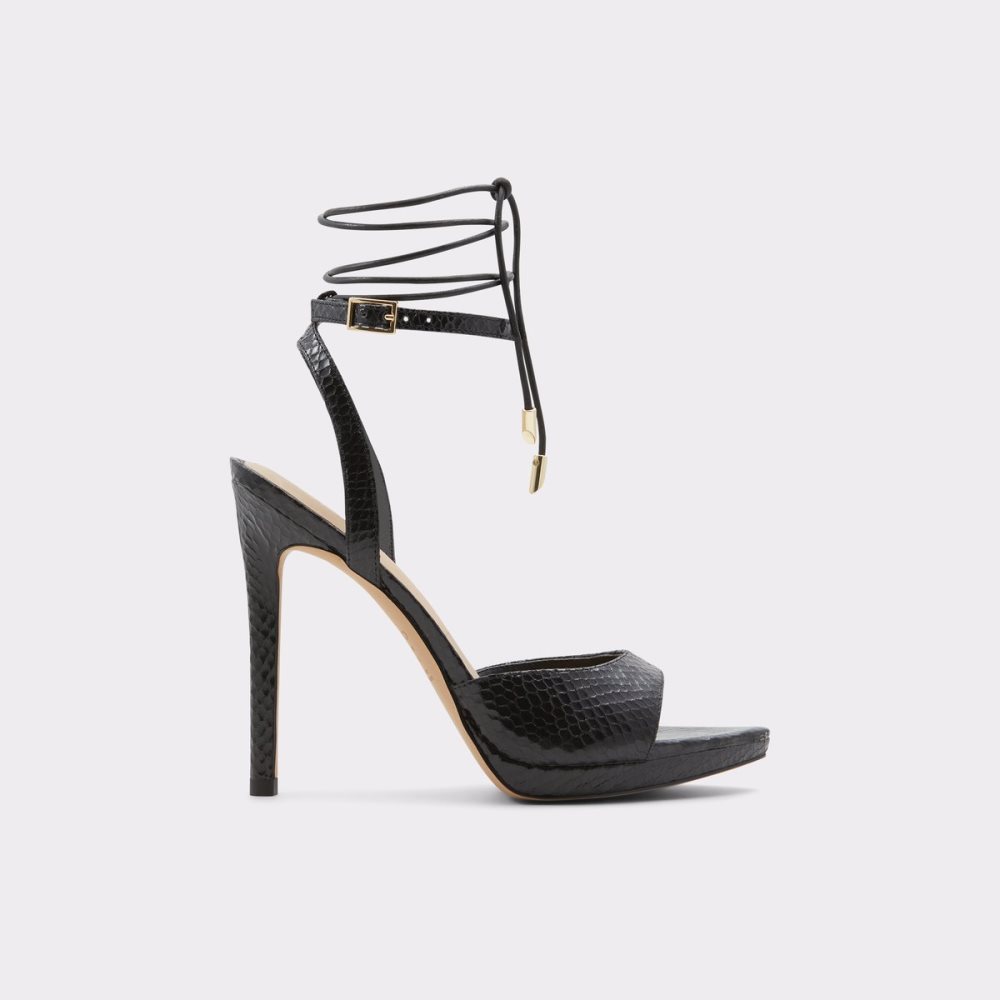 Chaussures Plateforme Aldo Docilla Lanières Talons Sandal - Stiletto Noir | TAKSZP-634