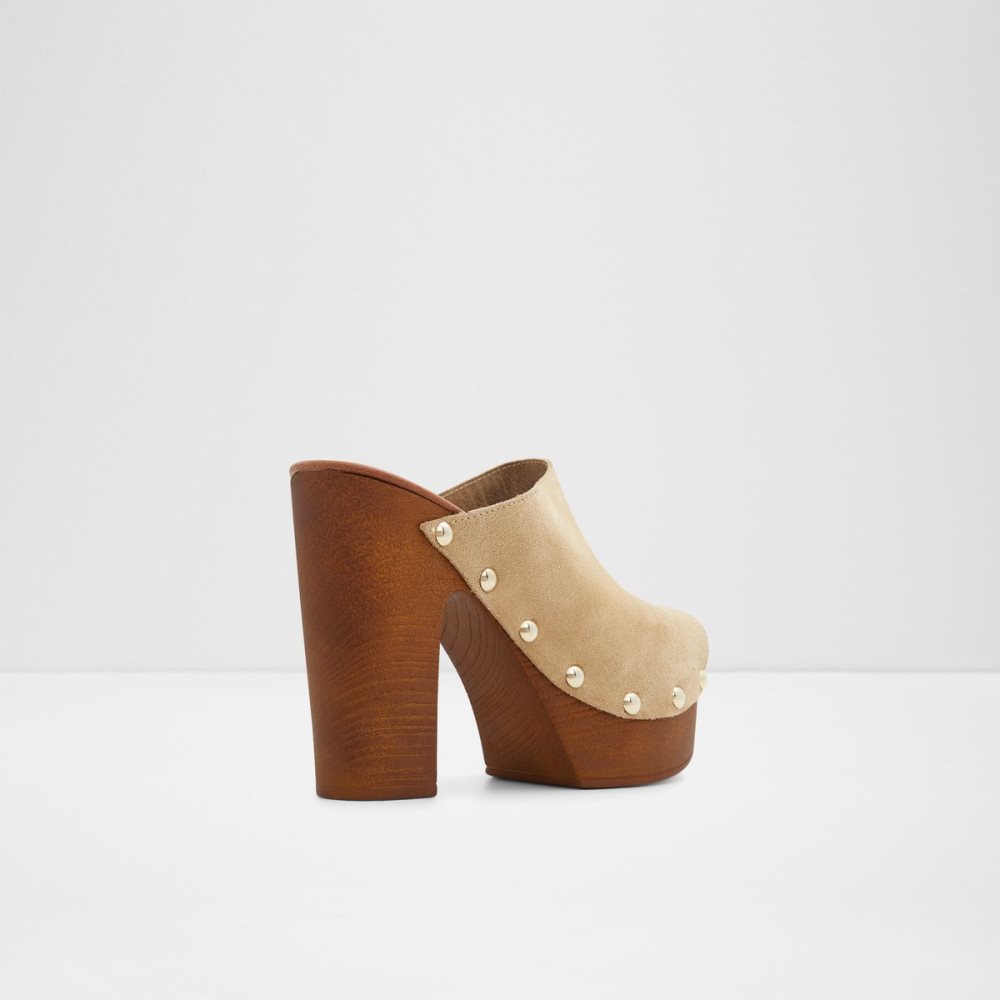 Chaussures Plateforme Aldo Drenania Talons Mule - Beige | ENVADZ-865