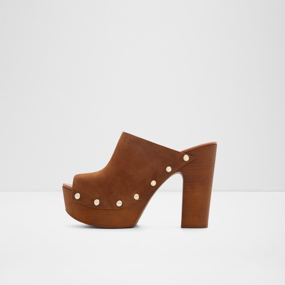 Chaussures Plateforme Aldo Drenania Talons Mule - Marron | XEDLCN-618