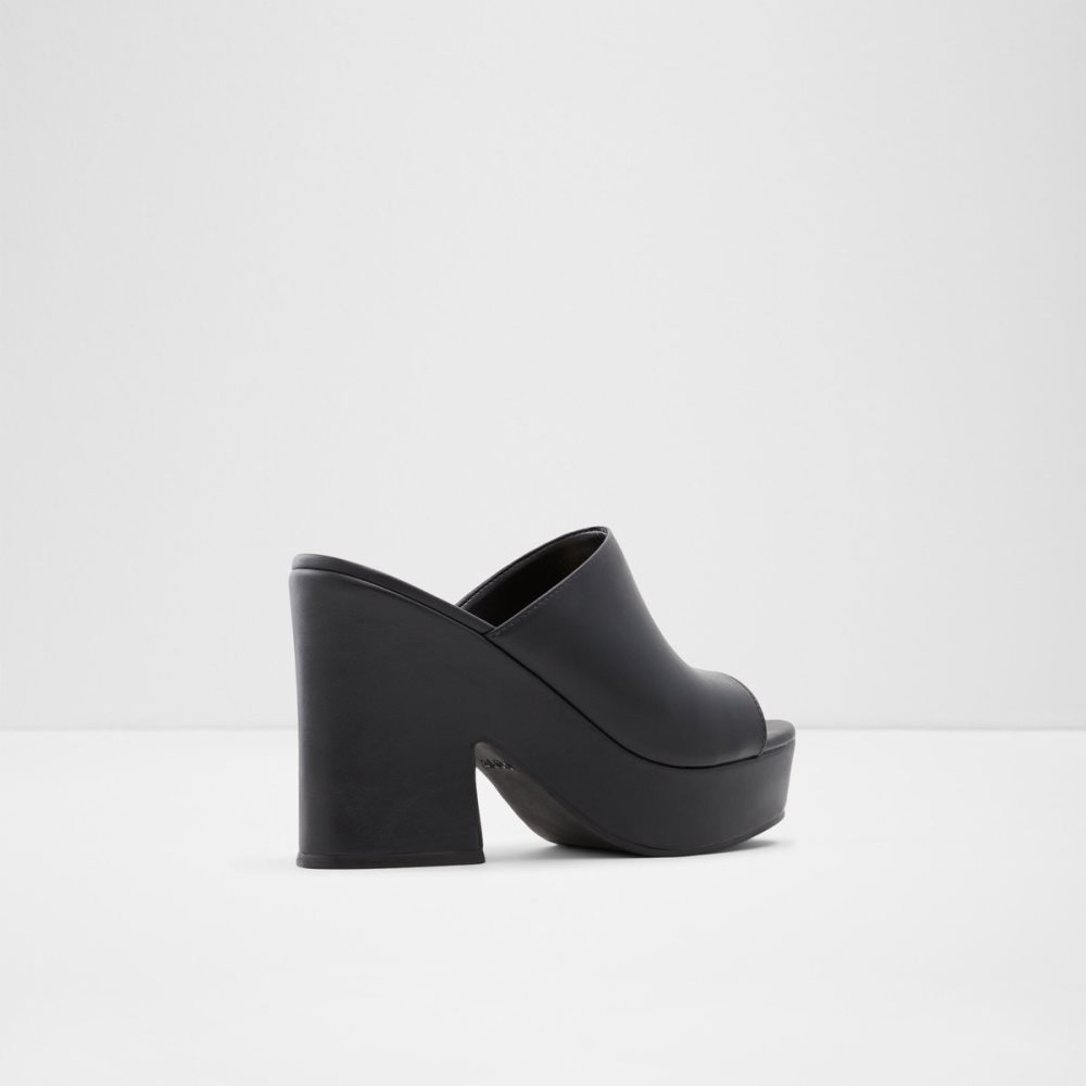 Chaussures Plateforme Aldo Ellara High Claquette Sandal - Noir | QKTYWS-385