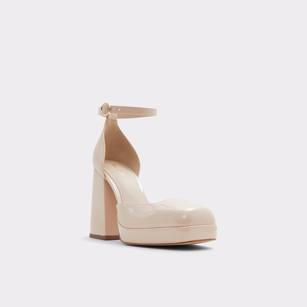 Chaussures Plateforme Aldo Emjay Talons Mary Janes - Cup Sole Beige | FXNPZQ-719