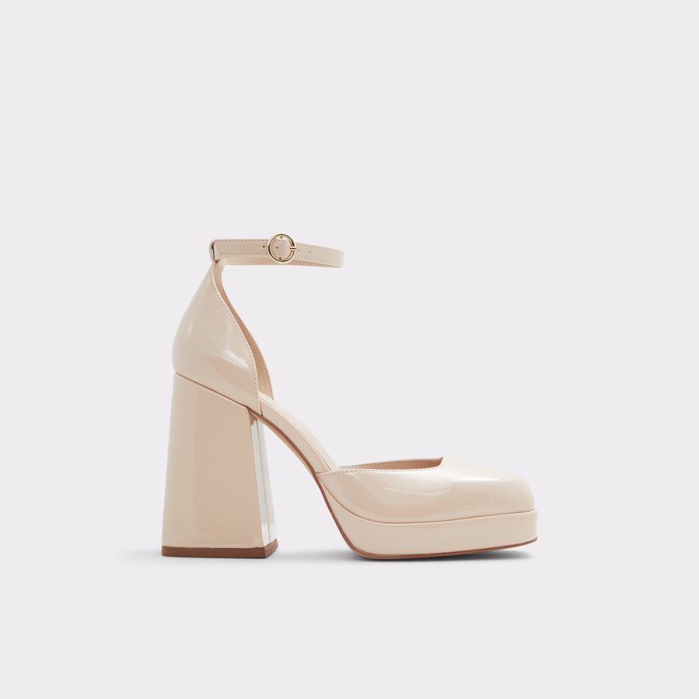 Chaussures Plateforme Aldo Emjay Talons Mary Janes - Cup Sole Beige | FXNPZQ-719