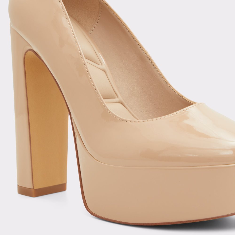 Chaussures Plateforme Aldo Fonda Brides Talons - Plateforme Beige | IFMPCG-138