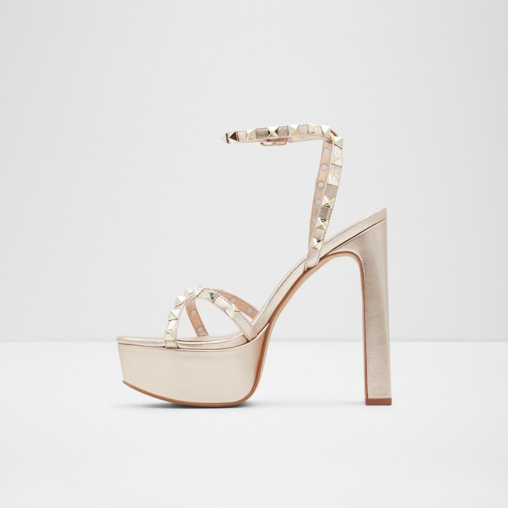 Chaussures Plateforme Aldo Geegully Brides Talons Sandal - Plateforme Doré | WBSNDA-579