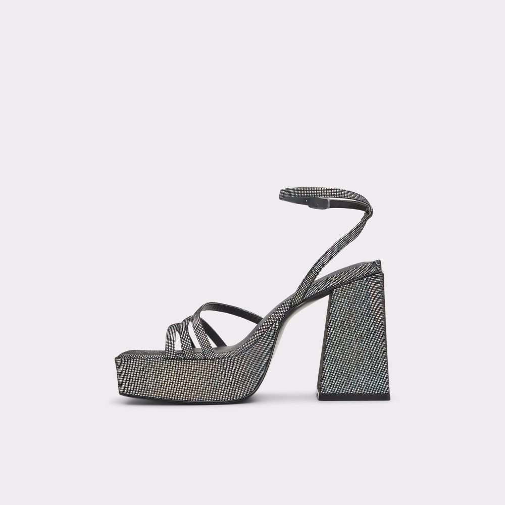 Chaussures Plateforme Aldo Landabriver Lanières Talons Sandal - Flatform Argent | XIGHUQ-360