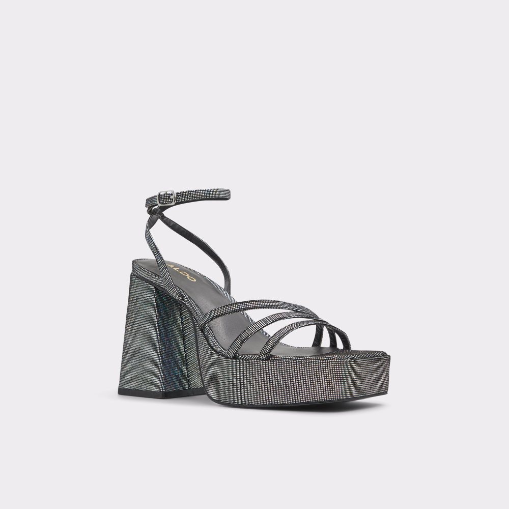 Chaussures Plateforme Aldo Landabriver Lanières Talons Sandal - Flatform Argent | XIGHUQ-360