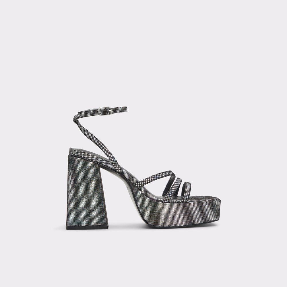 Chaussures Plateforme Aldo Landabriver Lanières Talons Sandal - Flatform Argent | XIGHUQ-360