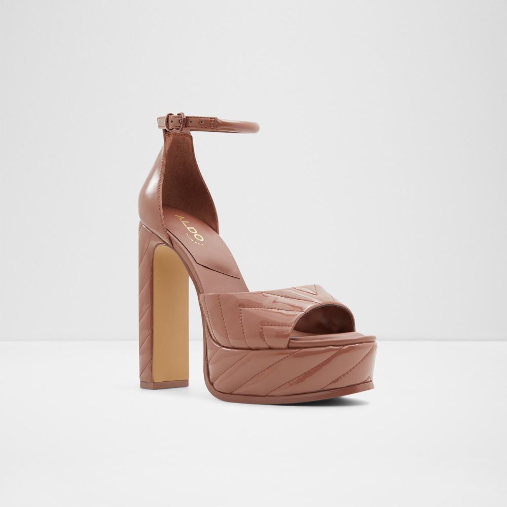 Chaussures Plateforme Aldo Milena Brides Talons Sandal - Plateforme Rouge | OSJNHL-829